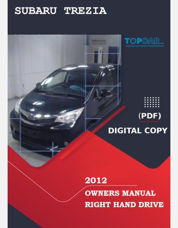 subaru trezia 2012 owners manual in english
